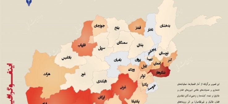 اینفوگرافی رویدادهای امنیتی افغانستان