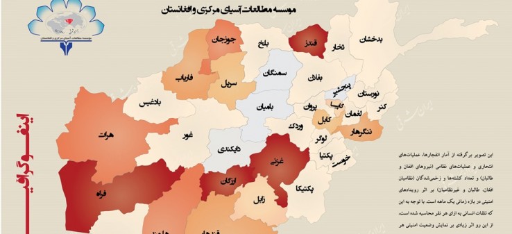 اینفوگرافی رویدادهای امنیتی افغانستان در فروردین 97